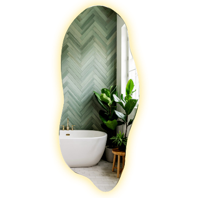 Oglinda forma neregulata led 35x80 cm
