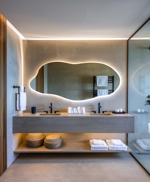 Oglinda forma neregulata led 40x90 cm