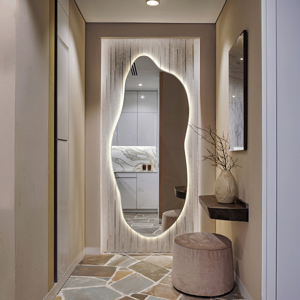 Oglinda forma neregulata led 40x90 cm