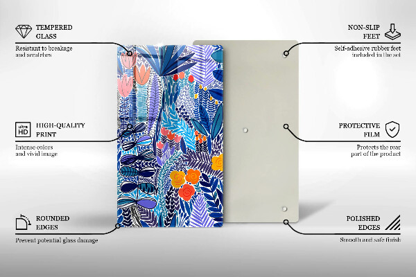 Tocător sticlă Lunca pictata