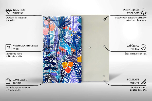 Tocător sticlă Lunca pictata