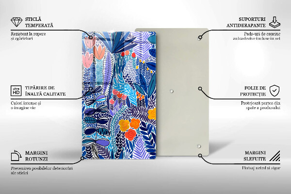 Tocător sticlă Lunca pictata