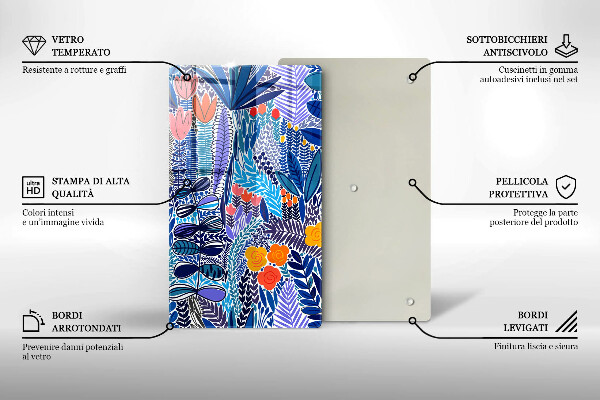 Tocător sticlă Lunca pictata