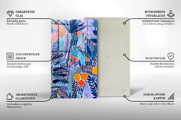 Tocător sticlă Lunca pictata