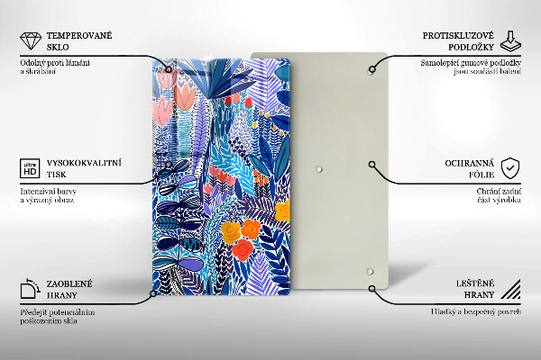 Tocător sticlă Lunca pictata