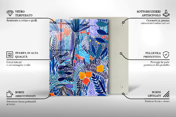 Tocător sticlă Lunca pictata