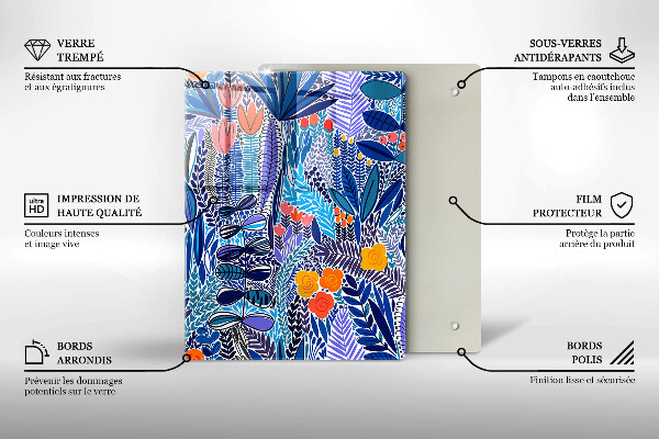 Tocător sticlă Lunca pictata