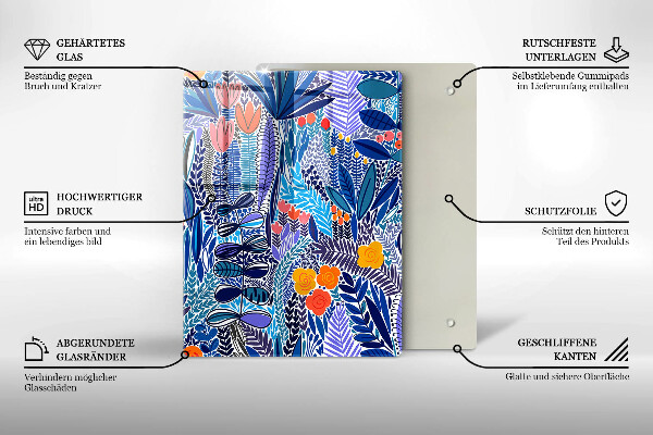 Tocător sticlă Lunca pictata