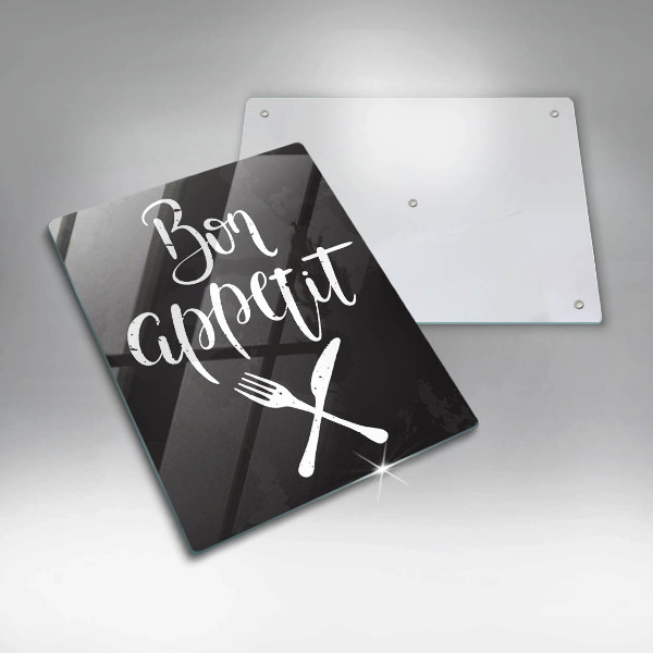 Tocător sticlă Inscripție Bon appetit