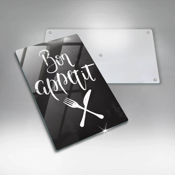 Tocător sticlă Inscripție Bon appetit