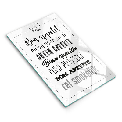 Tocător sticlă Inscripție în bucătărie spunând