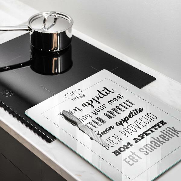 Tocător sticlă Inscripție în bucătărie spunând