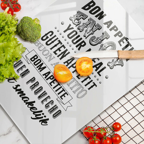 Tocător sticlă Inscripție pentru bucătărie propoziție