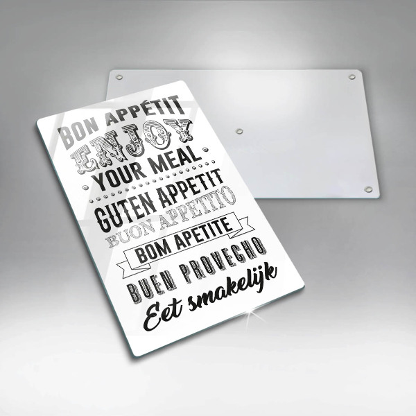 Tocător sticlă Inscripție pentru bucătărie propoziție