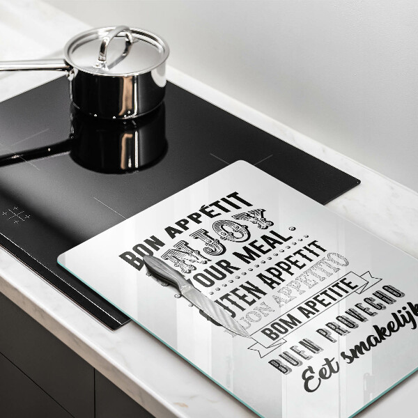 Tocător sticlă Inscripție pentru bucătărie propoziție