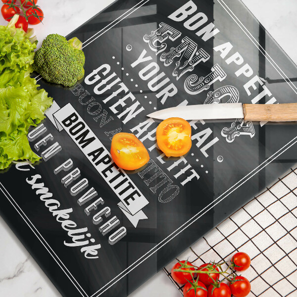 Tocător sticlă Inscripție pentru bucătărie propoziție