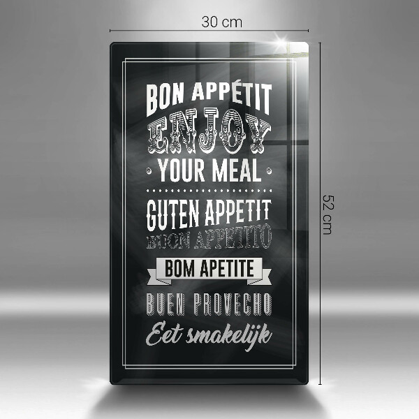 Tocător sticlă Inscripție pentru bucătărie propoziție