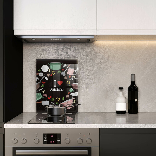 Tocător sticlă I love kitchen