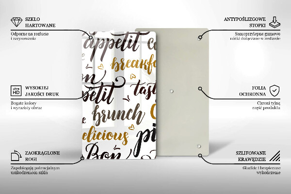 Tocător sticlă Bon appetit