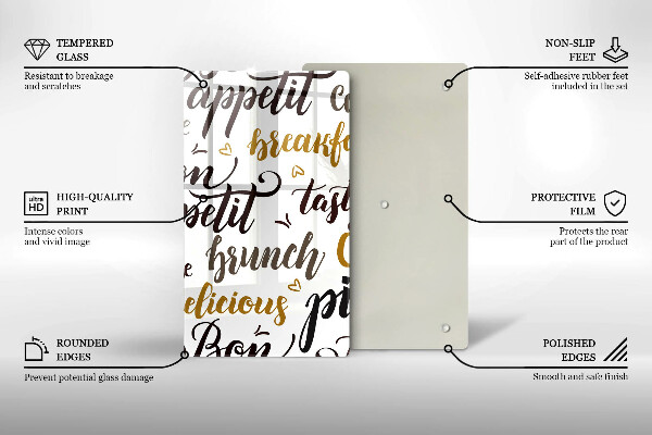 Tocător sticlă Bon appetit