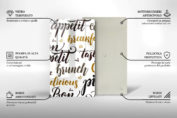 Tocător sticlă Bon appetit