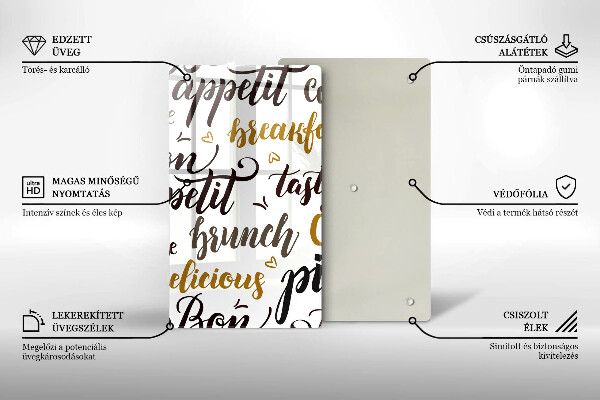 Tocător sticlă Bon appetit