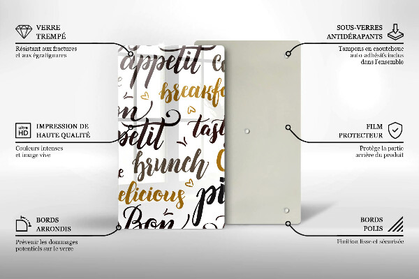 Tocător sticlă Bon appetit