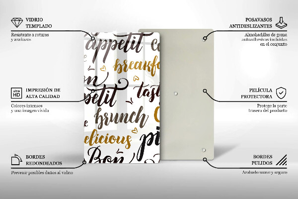 Tocător sticlă Bon appetit