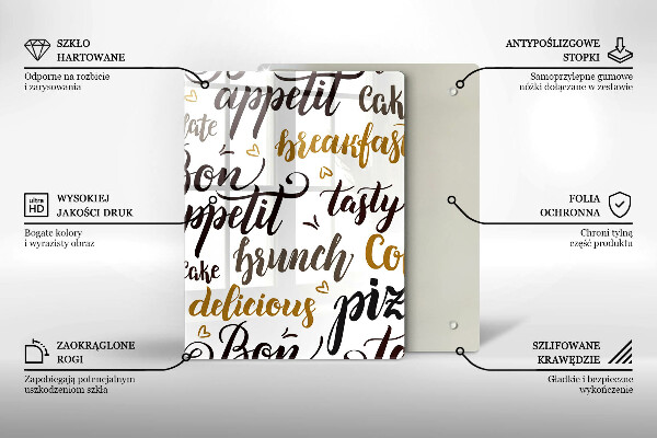 Tocător sticlă Bon appetit