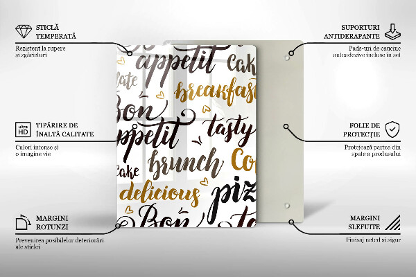 Tocător sticlă Bon appetit