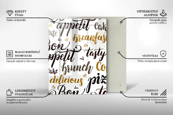 Tocător sticlă Bon appetit