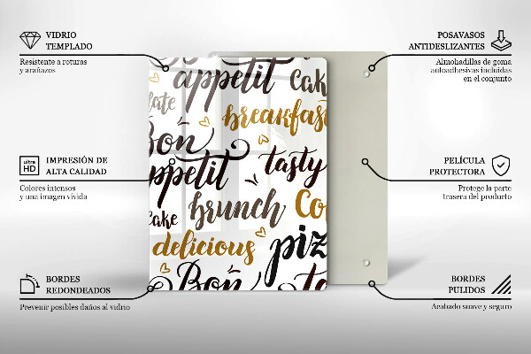 Tocător sticlă Bon appetit