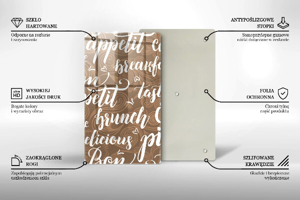 Tocător sticlă Bon appetit