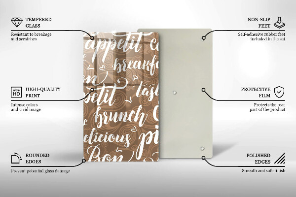 Tocător sticlă Bon appetit