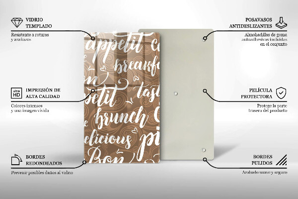 Tocător sticlă Bon appetit