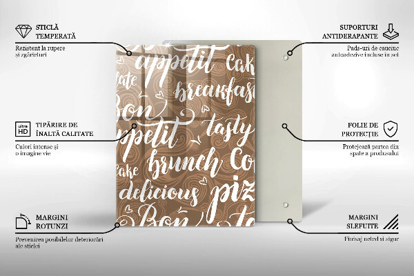 Tocător sticlă Bon appetit