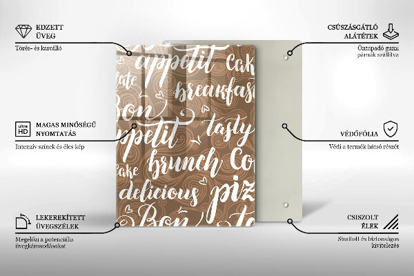 Tocător sticlă Bon appetit