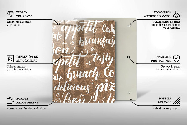 Tocător sticlă Bon appetit