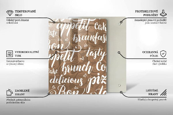 Tocător sticlă Bon appetit