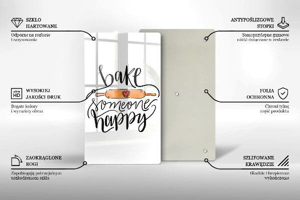 Tocător sticlă Bake someone happy