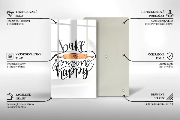 Tocător sticlă Bake someone happy