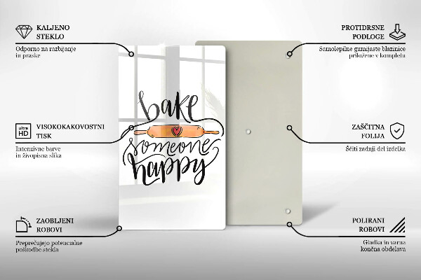 Tocător sticlă Bake someone happy