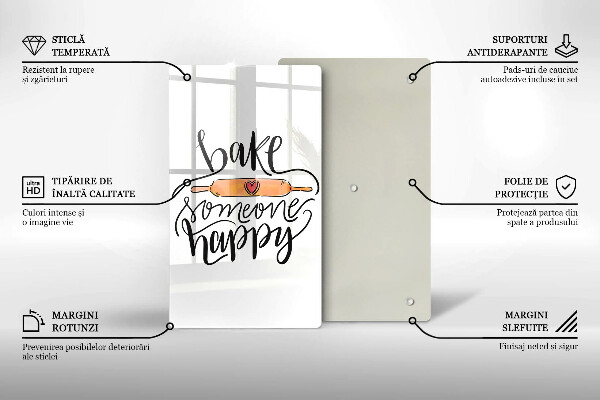 Tocător sticlă Bake someone happy