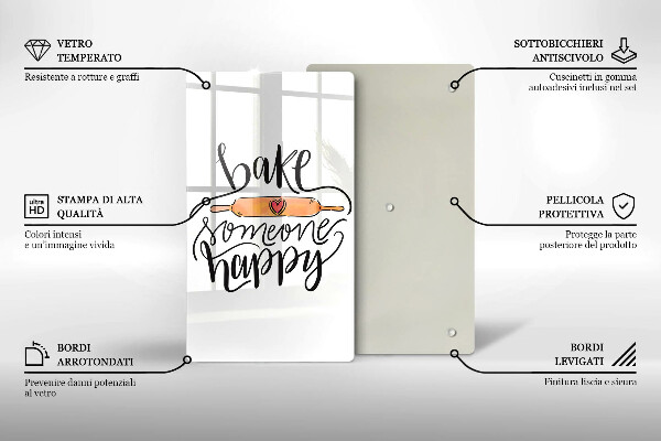 Tocător sticlă Bake someone happy