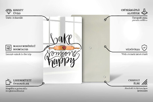 Tocător sticlă Bake someone happy