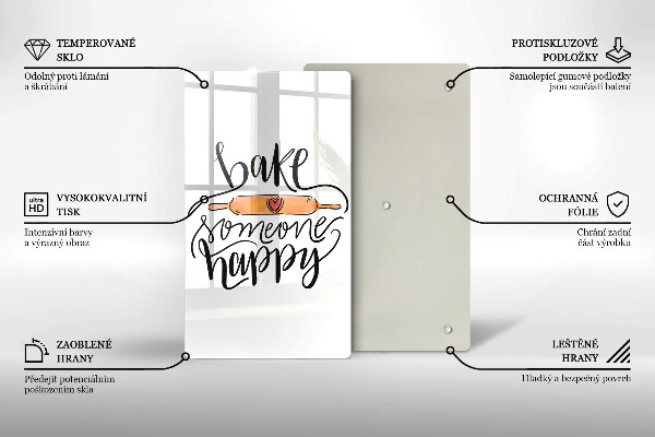 Tocător sticlă Bake someone happy