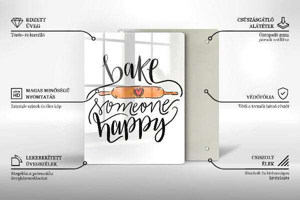 Tocător sticlă Bake someone happy