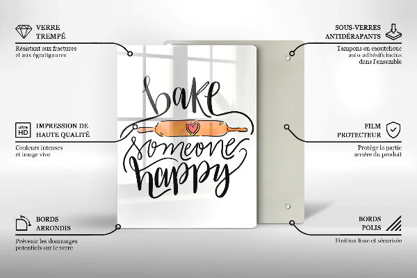 Tocător sticlă Bake someone happy