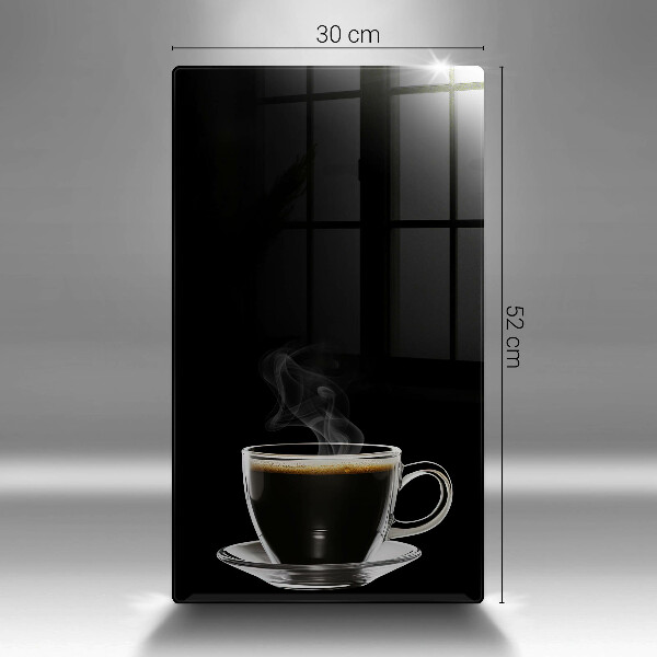Tocător sticlă Un pahar de cafea fierbinte