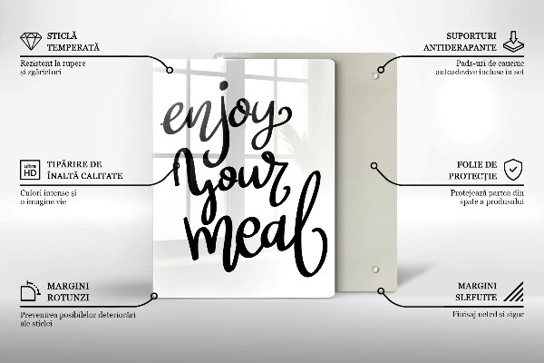 Tocător sticlă Enjoy your meal